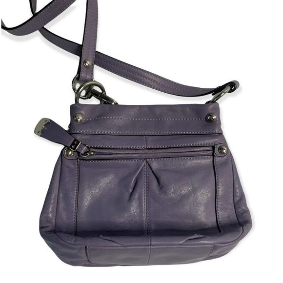 B Makowsky Lavender Purple Small Crossbody Shoulder Bag Genuine Leather EUC - Picture 2 of 8